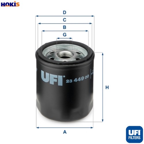 Oil filter 449 for alfa - filter,