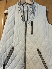 Crew Ladies Padded Gillet Size 14. Leather Detail Excellent Condition.