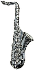 Saxophone Pin Badge Brooch Sax