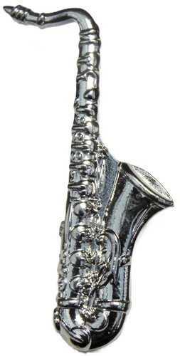 Saxophone pin badge brooch - badge,