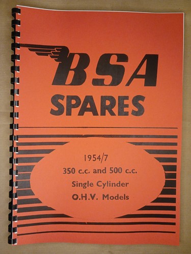Bsa parts book 1954 - parts,
