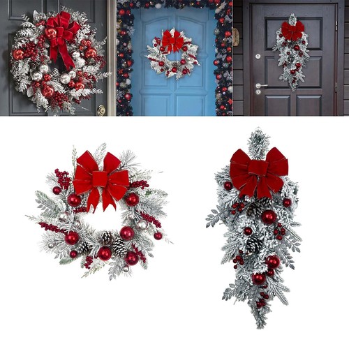 Snowy christmas wreath - snowy,