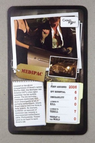 Card james bond 007 gadget - 1, x