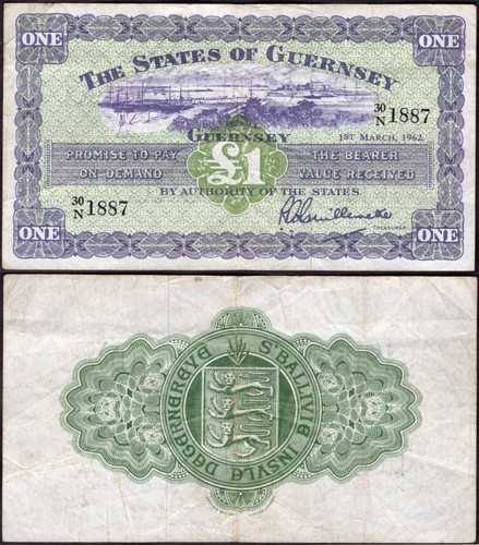Guernsey one pound 3 1962 - , 1-3-1962