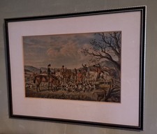 Antique Fox Hunting Scene