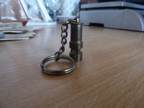Vintage miners lamp key ring