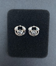 .925 Sterling Silver Rose Flower Earrings | Charles Rennie Macintosh Inspired
