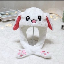 White Bunny LED Hat with