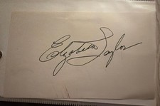 Elizabeth Taylor Signed 3x5