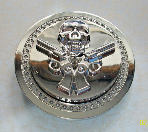 Belt buckle skull and - skull, cross