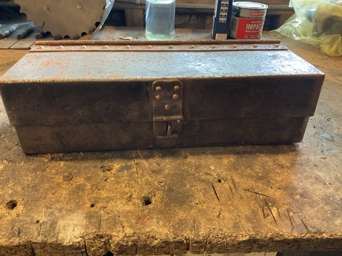 Vintage metal chest square - chest,