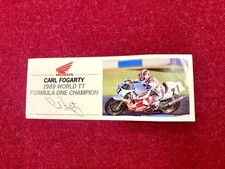 HONDA CARL FOGARY FORMULA ONE TT WORLD CHAMPION 1989 VFR750R RC30 DECAL STICKER