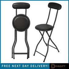 Black padded folding high back - padded,