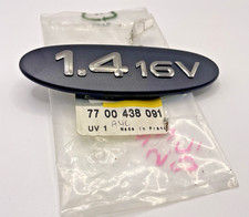 Renault 1.4 16v Rear Badge Clio Kangoo Genuine New 7700438091