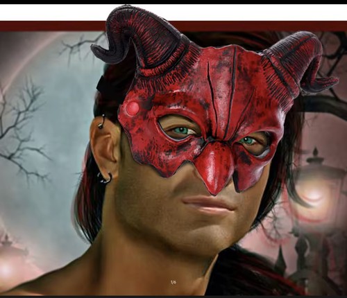 Halloween sheep horned devil - sheep-horned,