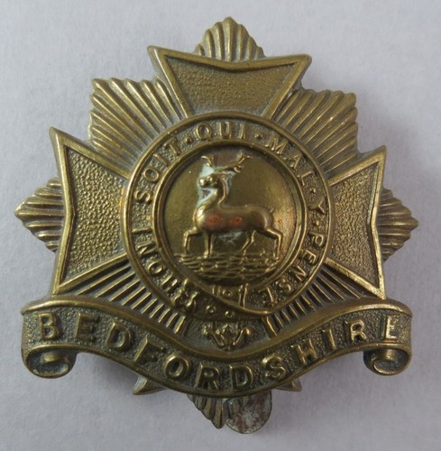 Military brass cap - brass, badge