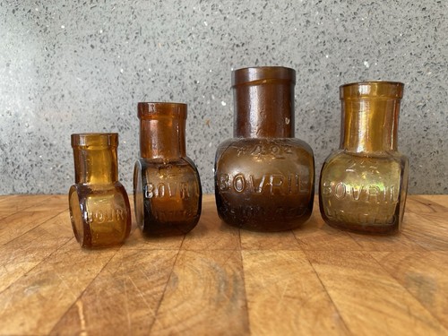 Vintage antique bovril bottles - vintage,