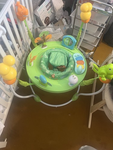 Baby jumperoo green - green, with