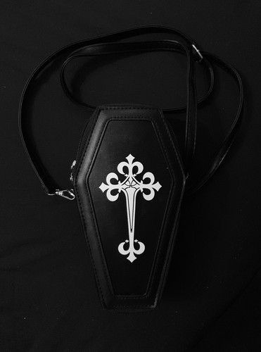 Black coffin shaped - coffin,