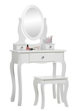 EX DISPLAY Girls 8-13yr Vanity DRESSING TABLE & STOOL Kids Makeup Mirror