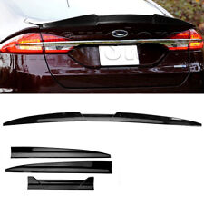 For Ford Fusion Mondeo 2013-2020 Rear Trunk Spoiler Lip Roof Tail Wing Black