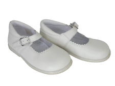 Girls Toddler Shoes Mary Jane Off  White Real Leather Spanish Designer 24 UK 7
