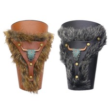 Larp wrist gauntlet furred arm - gauntlet,