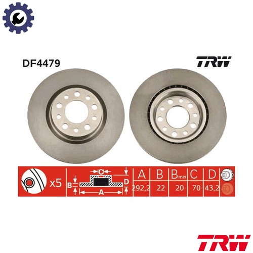 Brake disc df4479 - 2x,