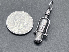 Vintage Sterling Silver RCA Microphone Pendant