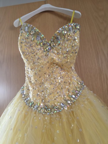 Mori lee yellow embellished - mori,