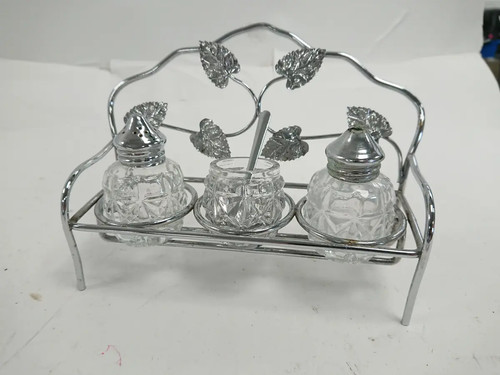 Vintage glass piece cruet - 3,
