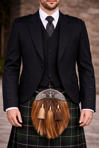 Men scottish black wool - men's,