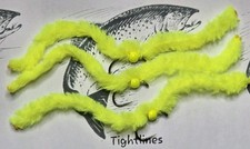 3 x SWEETCORN MIDI EGG IT EGGSTASY WORMS FL YELLOW BEAD size 10 barbless 