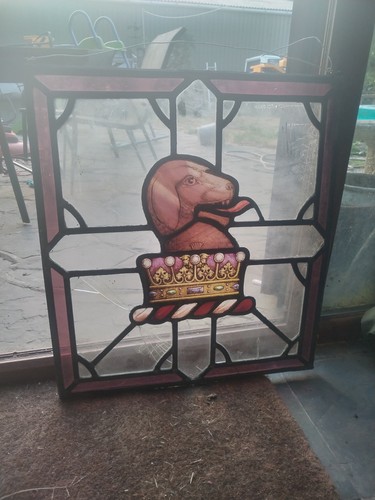 Antique leaded stained glass - antique,