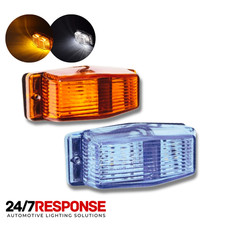 Clear / Amber LED Front Double Burner / Pole Marker Light Lamp Retro Truck Kelsa