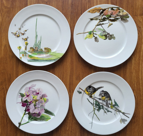 Set four antique cauldon - of,