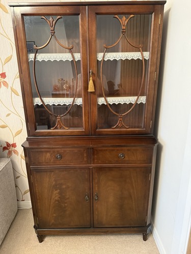 Dark wood old display - dark,