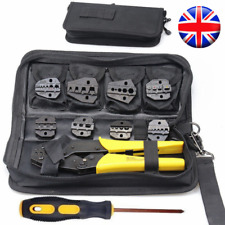 Ratchet Crimper Plier Crimping Tool Cable Wire Electrical Terminals Kit Set
