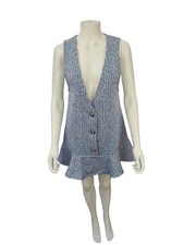 Zara Light Blue Tweed Pinafore