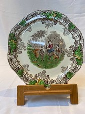 Copeland Spode Byron Series No.2 Plate – Countryside Scene with Grape Border