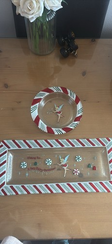 Tinker bell xmas plate and - tinker,