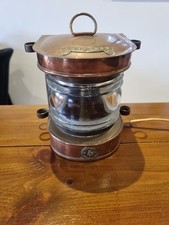 Antique Maritime Copper Ships Masthead Lamp Seahorse Brand Light Lamp Display 