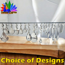 Cut Glass Crystals Chandelier Droplets Wedding Drops Beads Light Spare Parts New