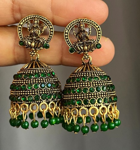Gold tone jhumka dangle drop - jhumka,