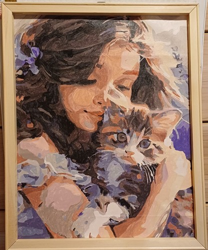 Hand painted acrylic canvas - hand,