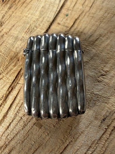 Antique sterling silver vesta - silver,