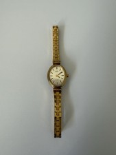 Rotary Gold Tone Ladies Watch With Oval Shape Face model #1814