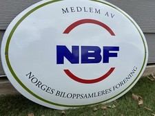 Vintage Enamel Sign Norwegian