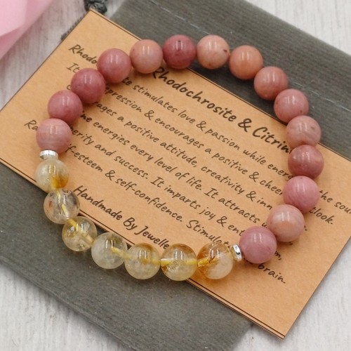 Citrine rhodochrosite - &,