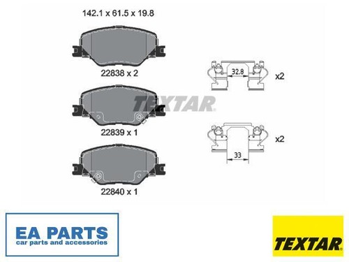 Brake pad set disc - pad, for